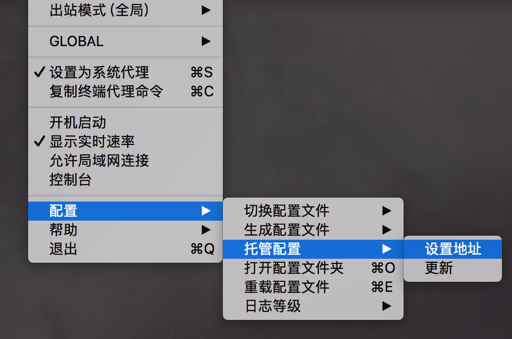 设置配置地址
